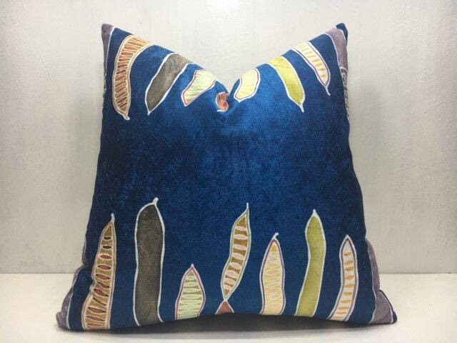 Handwoven Silk Ikat Pillow Cover, Decorative Accent 20x20 - image 1