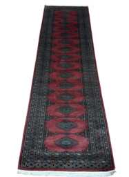 2.3x8 Pink Color Bokhara Rug - Runner Hallway Luxury Bukhara Fine Quality Woolen Afghan - thumbnail 1