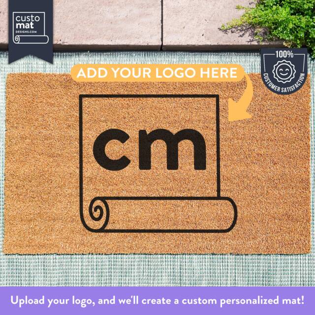 Your Custom Logo Here - Personalized Doormat For Business Customized Coir Mat Housewarming Gift - image 1