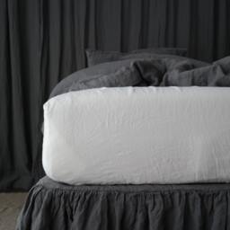 Linen Sheet. Fitted Bed Sheet French Linen. Handmade By Mooshop.69 - thumbnail 3
