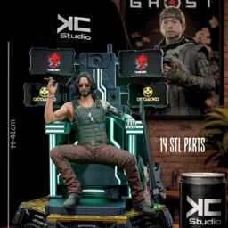 Chrome-Armed Rebel - Sci-Fi Anti-Corp Legend Johnny Silverhand Resin Figure 16K - thumbnail 3