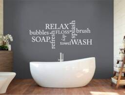 Bathroom Words Wall Decor Sticker, Decals, Stickers, Decal, Art For Bathrooms