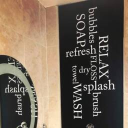 Bathroom Words Wall Decor Sticker, Decals, Stickers, Decal, Art For Bathrooms - thumbnail 3