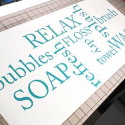 Bathroom Words Wall Decor Sticker, Decals, Stickers, Decal, Art For Bathrooms - thumbnail 2