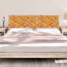 Modern Wood Headboard Geometric Wall Art, Custom Size - thumbnail 3