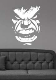 Hulk Face Wall Decal Superhero Vinyl Sticker Art Comics Decorations For Home Boys Room Super Hero Decor Poster Gift Mural Hlk5 - thumbnail 1