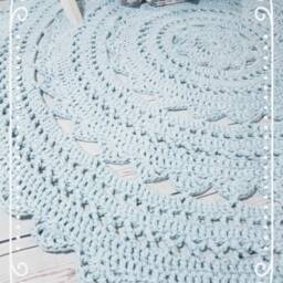 Carpet - Minoux 100 cm in Delicate Light Blue - thumbnail 2
