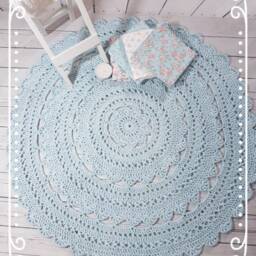 Carpet - Minoux 100 cm in Delicate Light Blue - thumbnail 3