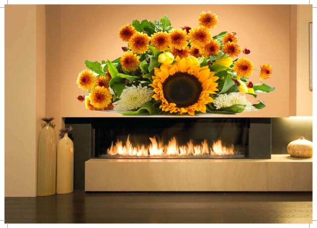 Sunflowers Bouquet Wall Color Decal, Sticker, Flowers Full Decor, Cfb 104