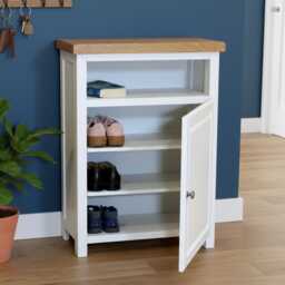 Painted Cabinet Hallway Shoe Storage, Kitchen Cupboard, Assembled - thumbnail 1