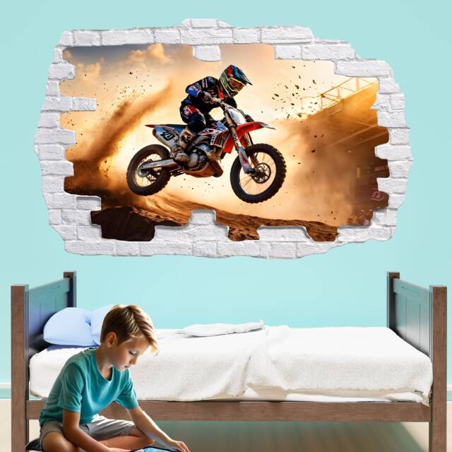 Offroad Motocross Race Wall Sticker Decal Mural Poster Room Decor 1210 - image 1