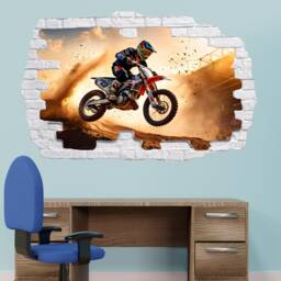 Offroad Motocross Race Wall Sticker Decal Mural Poster Room Decor 1210 - thumbnail 2