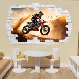Offroad Motocross Race Wall Sticker Decal Mural Poster Room Decor 1210 - thumbnail 3