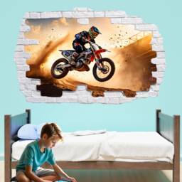Offroad Motocross Race Wall Sticker Decal Mural Poster Room Decor 1210 - thumbnail 1