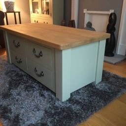 Rustic Coffee Table Large With 4 Drawers - Can Be Made Any Size - thumbnail 3