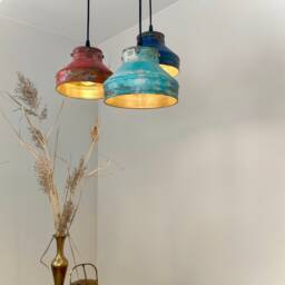 Industrial Lighting , Rustic Chandelier , Steampunk Lamp Light Fixture Handmade Ceiling Pendant Light - thumbnail 2