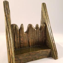 Reclaimed Wood Business Card Holder, Green - thumbnail 2
