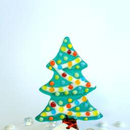 Fused Glass Christmas Tree Ornament Handmade Colorful Decor - thumbnail 2