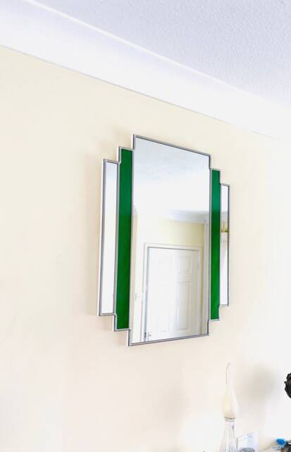 Art Deco Mirror Emerald Green - image 1