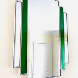 Art Deco Mirror Emerald Green - thumbnail 2