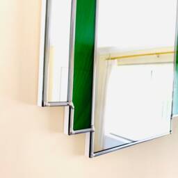 Art Deco Mirror Emerald Green - thumbnail 4