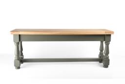 Refectory Pine Bench - Handmade Wooden Kitchen Bench, Farmhouse Dining Solid Wood Seating, Rustic Style, UK Made - thumbnail 1