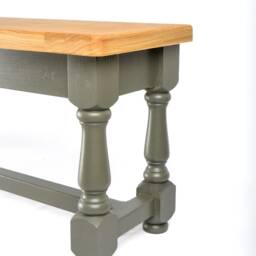 Refectory Pine Bench - Handmade Wooden Kitchen Bench, Farmhouse Dining Solid Wood Seating, Rustic Style, UK Made - thumbnail 2