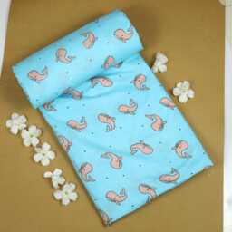 Hand Block Print Cotton Fabric Kids Fish Design, By The Yard - thumbnail 4