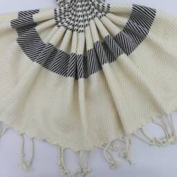 Turkish Towel, Handwoven Towel, Black Towel, Wholesale Towel, 40''x75'', Bridesmaid Gift, Design Towel, Pool Towel, Throw Towel, Beach Towel, Ma028D - thumbnail 3