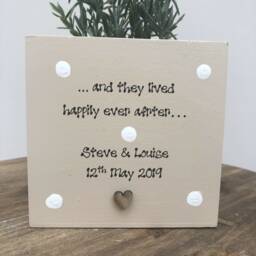 Wedding Present Personalised Shabby Chic Plant Pot Any Names Bride & Groom Gift Any Names Or Dates Special Couple - thumbnail 2