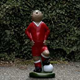 Football Player Statue Concrete Athlete Sculpture Soccer Garden Decoration Sports Lover Gift Outdoor Man Ornament Fan - thumbnail 1