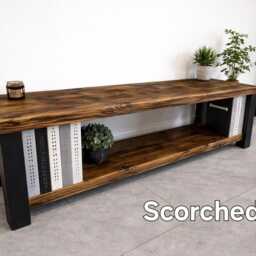 Handmade Industrial Coffee Table - Reclaimed Wood Metal Base Rustic Farmhouse UK Living Room - thumbnail 2