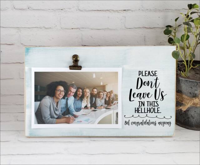 Going Away Gift For Coworker Or Colleague, Good Luck Gift, Please Don't Leave Personalized Picture Frame, Congratulations Graduation - image 1