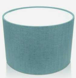 Handmade Spa Blue Linen Drum Lampshade, Table Lamp Or Ceiling Shade