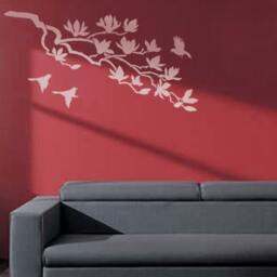 Wall Stencil Magnolia - Reusable Stencils Better Than Decals - thumbnail 3