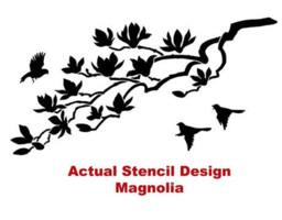 Wall Stencil Magnolia - Reusable Stencils Better Than Decals - thumbnail 4