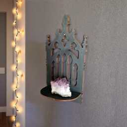 Mini Gothic Arch Shelf // Wall Sconce Altar - thumbnail 2