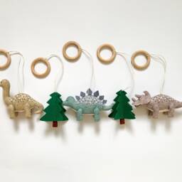 Dinosaur Baby Gym, Play Gym Toy, Hanging Dino, Dinosaur Shower, Nursery Decor - thumbnail 2
