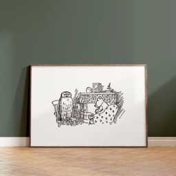 Winnie The Pooh Print, & Owl, Nursery Decor, New Baby Gift, Unframed, A2/A3/A4/A5, Classic Winnie-The-Pooh - thumbnail 3