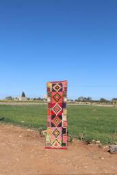 Colorful Moroccan Wool Runner Rug Abstract Berber Hallway Rug - thumbnail 1