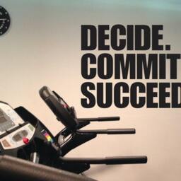 Motivational Work Out Quote. Gym Wall Decal. Decide Commit Succeed - thumbnail 3