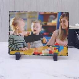 Personalised Photo Slate Frame Rock Keepsake Birthday Wedding Anniversary Christmas Gift For Her Him Family Home Decoration - thumbnail 2