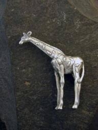 sterling Silver Giraffe Sculpture - thumbnail 2