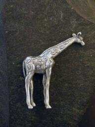 sterling Silver Giraffe Sculpture - thumbnail 1