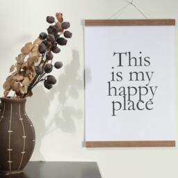 Poster Strip Din B1 - 70 cm Walnut - Din A0, A1, A2, A3, A4, A5, A6 Magnetic Gift With Magnets Wooden Frame Picture - thumbnail 1
