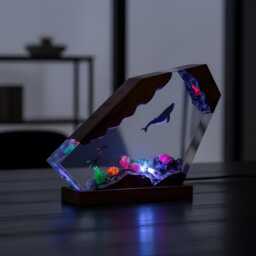 Deep Sea Adventure Resin Lamp Diver & Whale Night Light - thumbnail 3