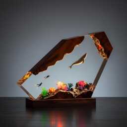Deep Sea Adventure Resin Lamp Diver & Whale Night Light - thumbnail 4