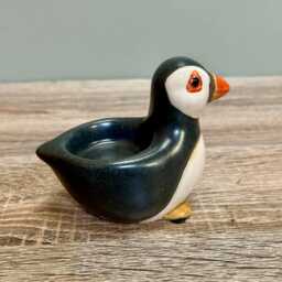 Small Puffin Tealight Candle Holder Ocean Seaside Beach Nautical Home Decoration Ornament - thumbnail 2