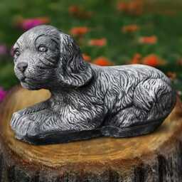 Stone Cocker Spaniel Statue Concrete Figurine Cement Dog Decoration Handmade Spaniel Lover Gift Garden & Home Art - thumbnail 1