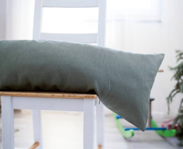 Long Lumbar Pillow Cover, Sage Green Body Case - Pillow Cover - image 1